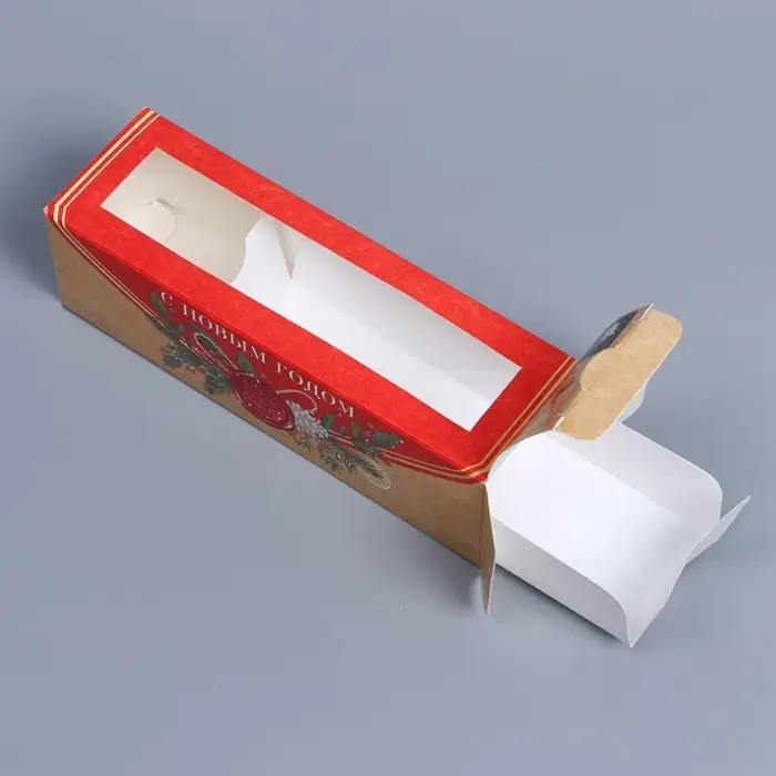 Коробочка для макарун &laquo;Новогодняя почта&raquo; 18 х 5,5 х 5,5 см