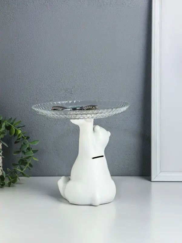 Копилка для денег с подставкой для мелочей &laquo;Мишка&raquo;, полистоун, 20&times;18 см