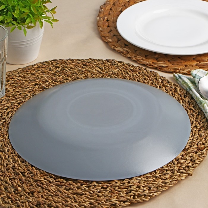 Тарелка плоская Lillie Granit, d=25 см, цвет серый Тарелка плоская Lillie Granit, d=25 см, цвет серый