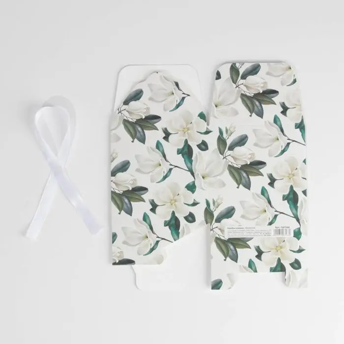 Коробка подарочная складная, упаковка, «Жасмин», 12 х 12 х 12 см Коробка подарочная складная, упаковка, «Жасмин», 12 х 12 х 12 см