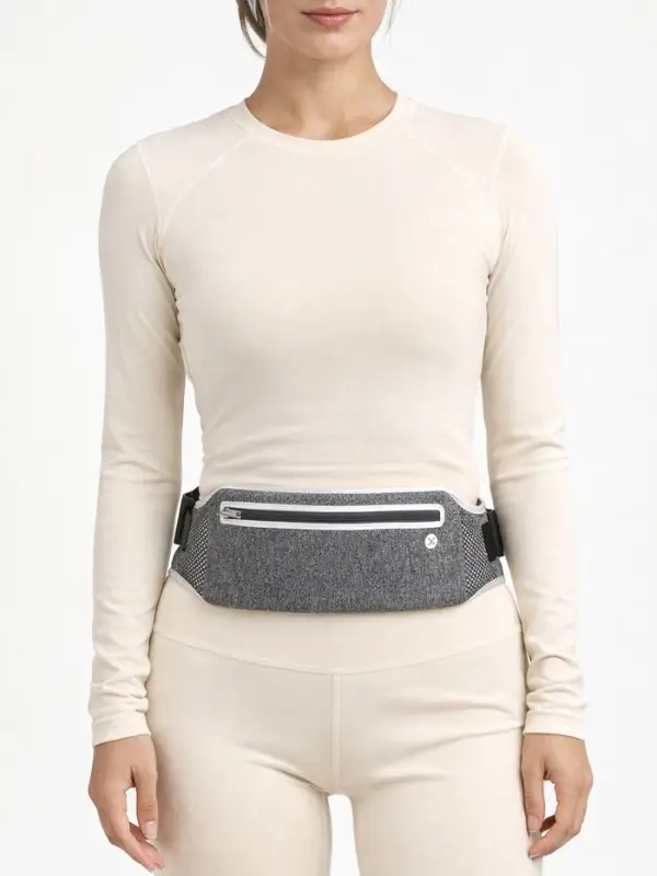 Сумка поясная туристическая, влагозащитная, 32&times;12 см, серая