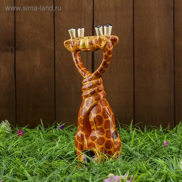 Сувенир «Целующиеся жирафы», 25×4×10 см, дерево