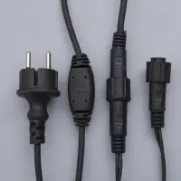 Гирлянда &laquo;Бахрома&raquo; 3&times;0.6 м, IP44, УМС, тёмная нить, 160 LED, свечение синее, 220 В