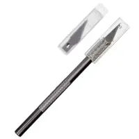 Нож канцелярский скальпель, 5 запасных лезвий, Calligrata TOP