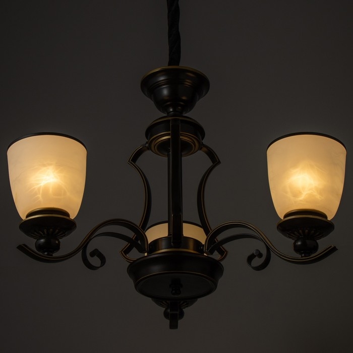 Люстра Люстра "Аруна" 3х40Вт Е27 черный 62х62х46 см BayerLux