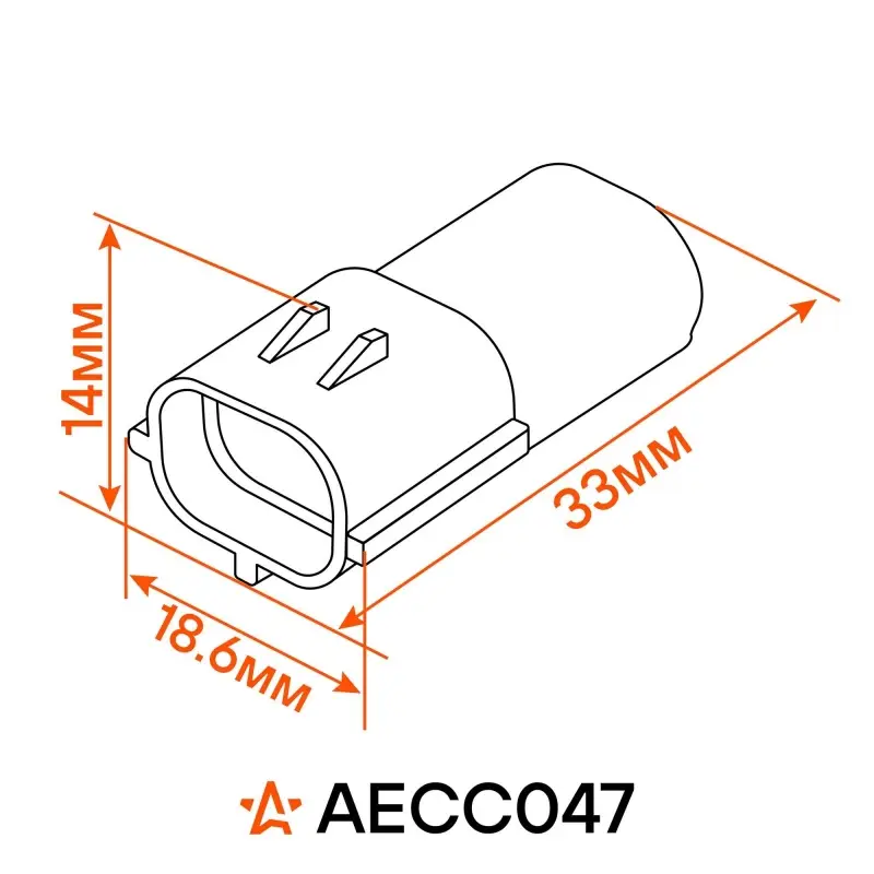 Разъём 2 pin с проводами для датчика кисл. и датчика ABS Daewoo/Chevrolet