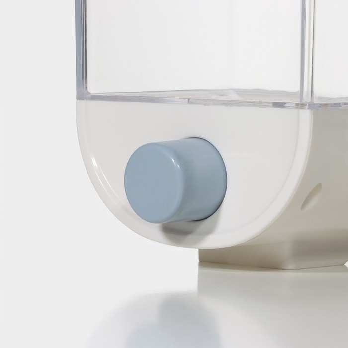 Контейнер - дозатор для сыпучих продуктов RICCO, 11,8×9,5×25,5 см, 1,5 л, цвет белый