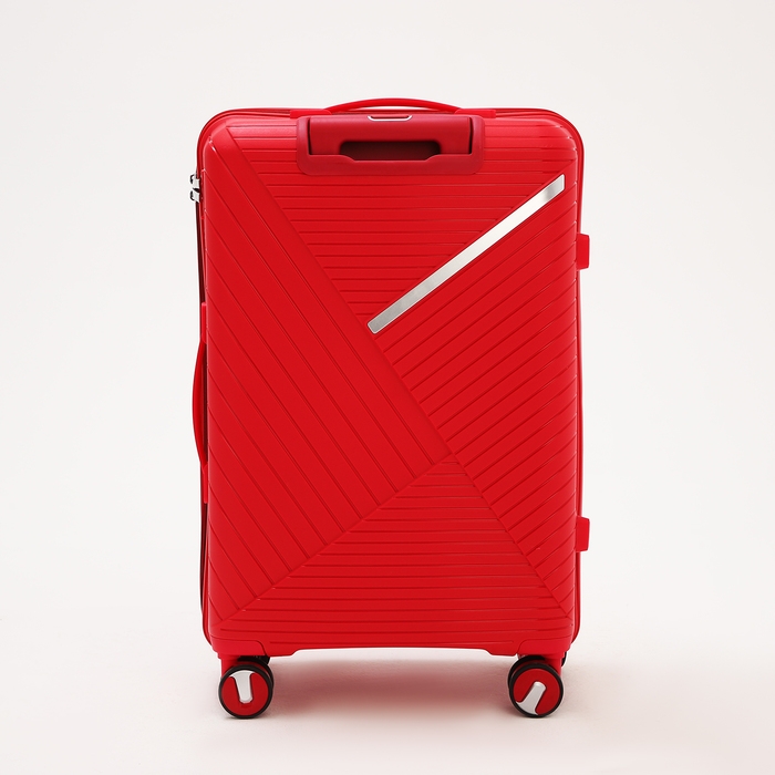 Чемодан средний 69 л (M), отдел на молнии, кодовый замок, 4 колеса, цвет красный Чемодан средний 69 л (M), отдел на молнии, кодовый замок, 4 колеса, цвет красный