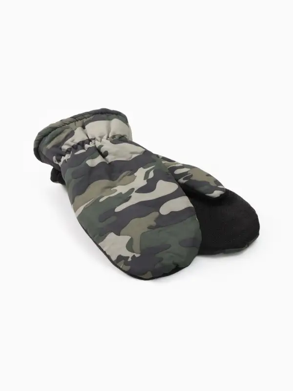 Варежки зимние мужские непромокаемые  р-р 25 см цв.хаки