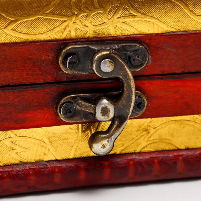 Шкатулка сундучок "Золотые цветы" набор 2 шт 7х6,5х11 см 9,5х14х9 см