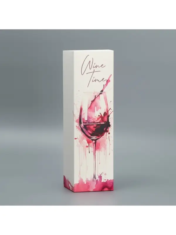 Коробка подарочная складная, упаковка, &laquo;Время пить вино&raquo;, 9&times;32&times;9 см