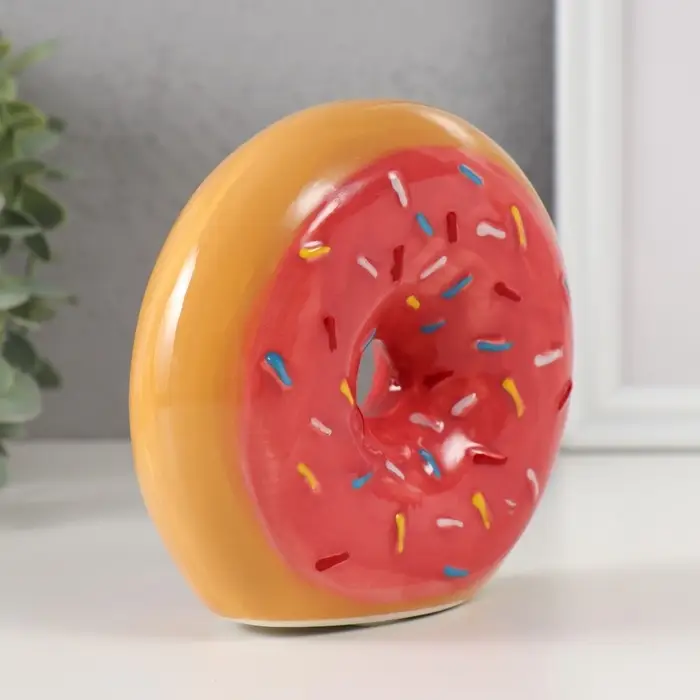 Копилка для денег &laquo;Пончик в глазури с посыпкой&raquo;, керамика, 12.5&times;4.7&times;11.7 см