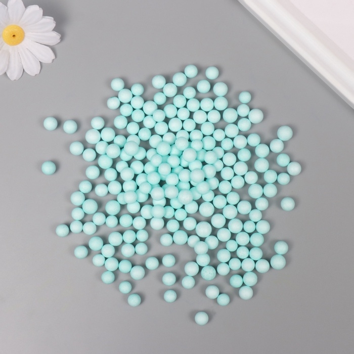 Декор для творчества пенопласт Декор для творчества пенопласт "Ассорти шариков" светло-бирюзовый набор 10 гр