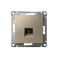 Розетка ATLASDESIGN компьютерная RJ45 механизм шампань