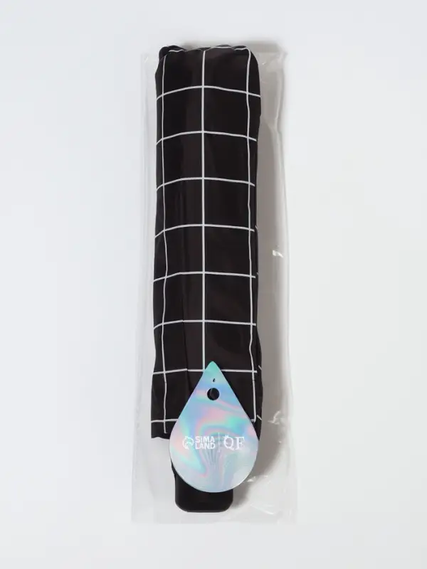 Зонт автоматический &laquo;Клетка&raquo;, эпонж, 3 сложения, 8 спиц, R=48/55 см, d=96 см, МИКС