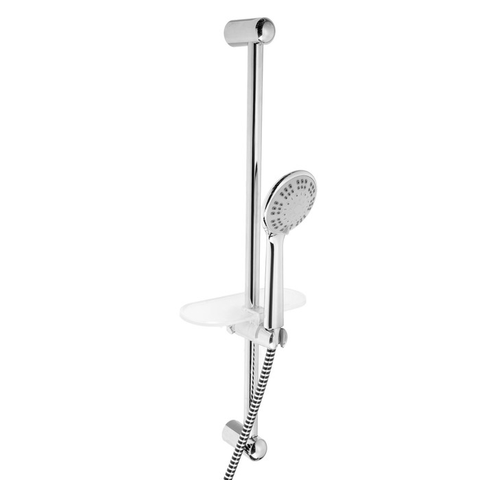 Набор для душа ZEIN H02, стойка с мыльницей и держателем, шланг 150 см, лейка 3 режима, хром Набор для душа ZEIN H02, стойка с мыльницей и держателем, шланг 150 см, лейка 3 режима, хром