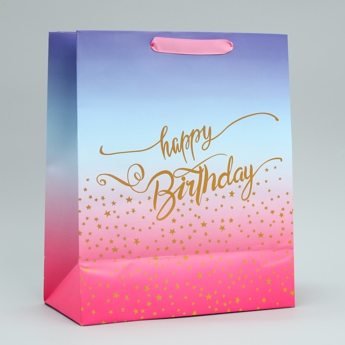 Пакет подарочный, упаковка, «Happy Birthday», 30.5 х 25.4 х 12.7 см Пакет подарочный, упаковка, «Happy Birthday», 30.5 х 25.4 х 12.7 см