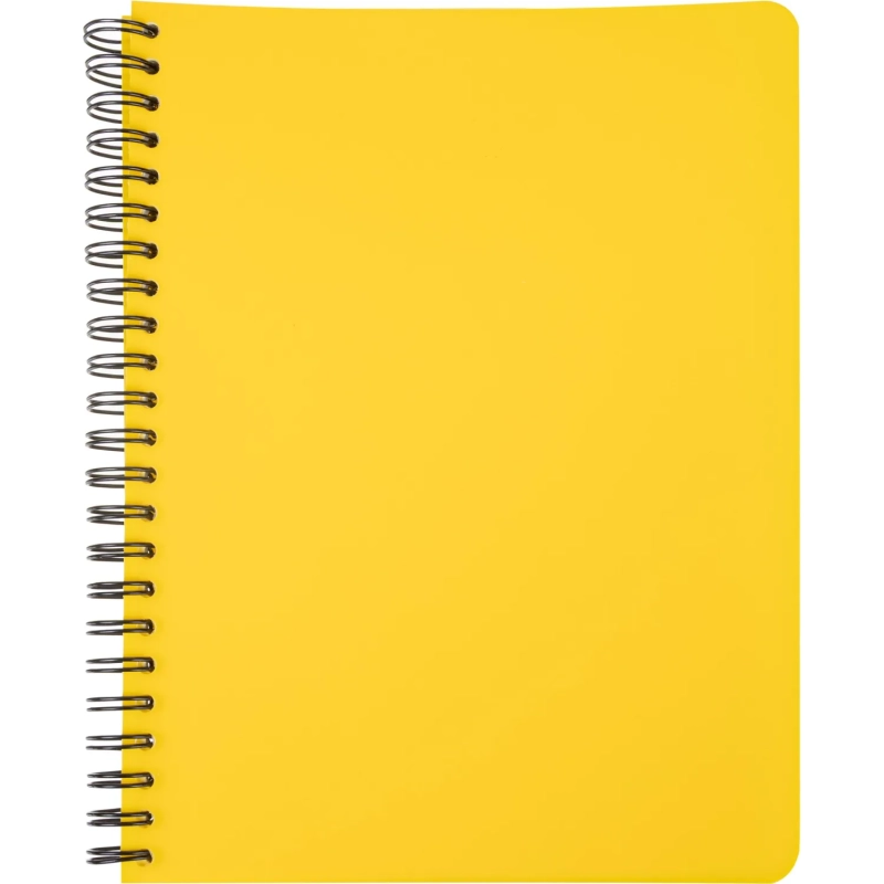 Бизнес-тетрадь А5,96л,кл,спир,пластик,тон.бл. Attache Bright colours Желтый