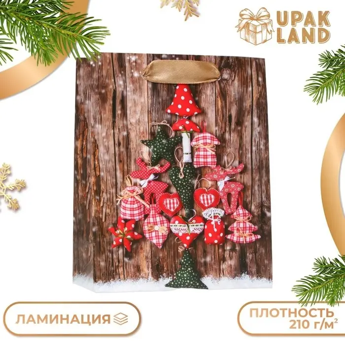 Пакет ламинированный «Новогодний ассортимент» 11.5×14.5×6 см