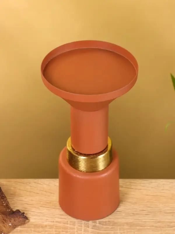 Подсвечник на 1 свечу текстурный «Терракотовый», 10.5×10.5×19.5 см