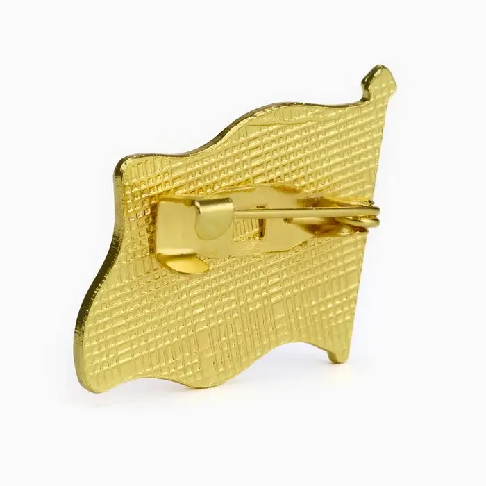 Значок «Флаг РФ», 2 см, цветной в золоте Значок «Флаг РФ», 2 см, цветной в золоте