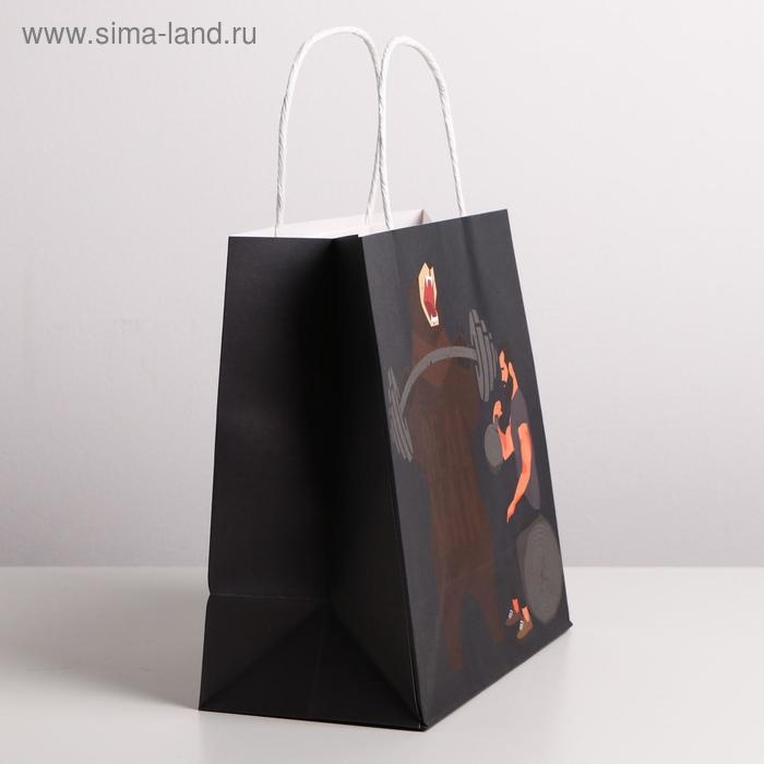 Пакет подарочный крафтовый, упаковка, «Real man», 22 х 22 х 11 см Пакет подарочный крафтовый, упаковка, «Real man», 22 х 22 х 11 см