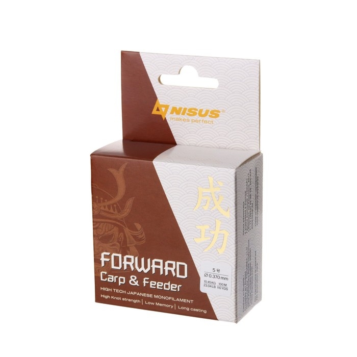 Леска NISUS FORWARD Carp & Feeder, диаметр 0.370 мм, тест 10.45 кг, 100 м, коричневая Леска NISUS FORWARD Carp & Feeder, диаметр 0.370 мм, тест 10.45 кг, 100 м, коричневая
