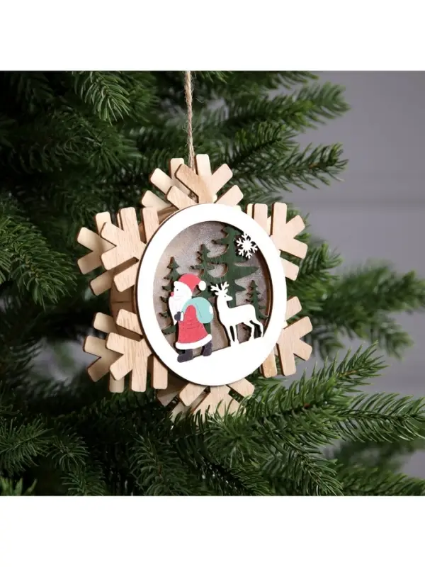 Ёлочная игрушка &laquo;Дед Мороз с подарками&raquo;, 15.5 см, 1 LED, от батареек, свечение тёплое белое