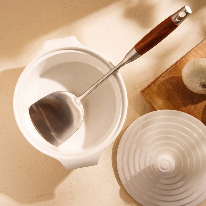 Лопатка из нержавеющей стали SL Home, «Рустик», 39×10 см, цвет серебряный Лопатка из нержавеющей стали SL Home, «Рустик», 39×10 см, цвет серебряный