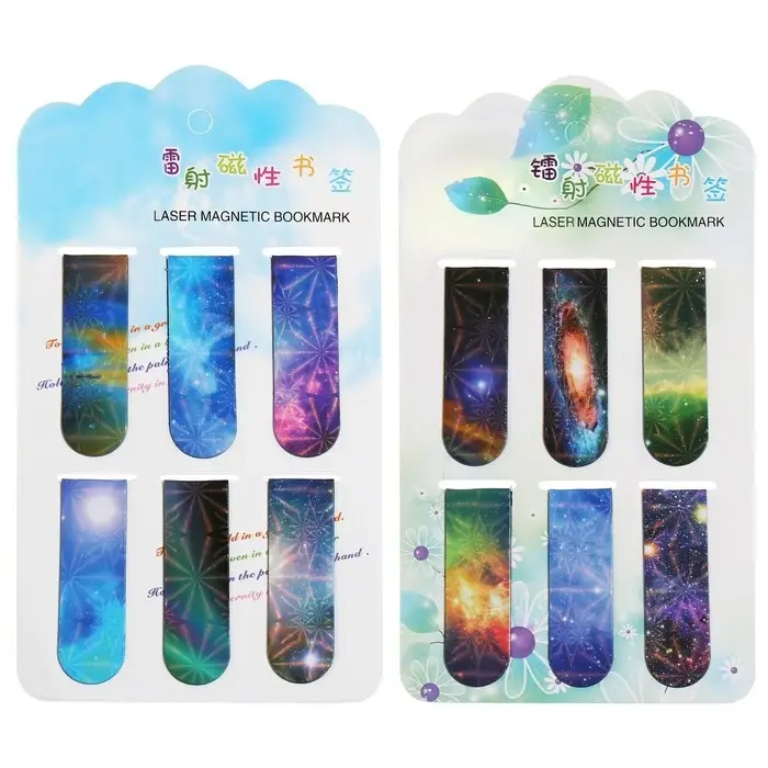 Набор магнитных закладок для книг Calligrata 6 штук, Набор магнитных закладок для книг Calligrata 6 штук, "Вселенная", МИКС