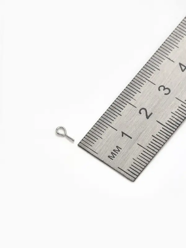 Держатель для кулона клеевой, 7×3 мм (набор 30 шт.), цвет серебро