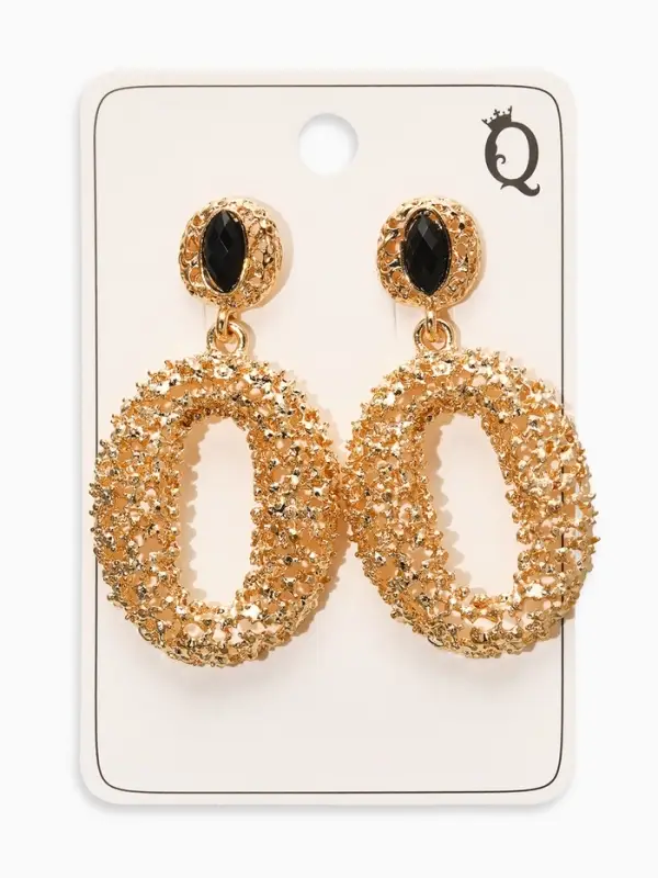 Серьги ассорти &laquo;Море&raquo;, овал, чёрные в золоте