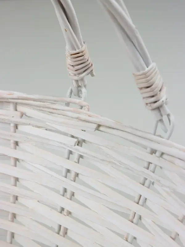 Корзина плетеная (ива) D35х26 H15 HH27 B27х19, 1 шт., белый