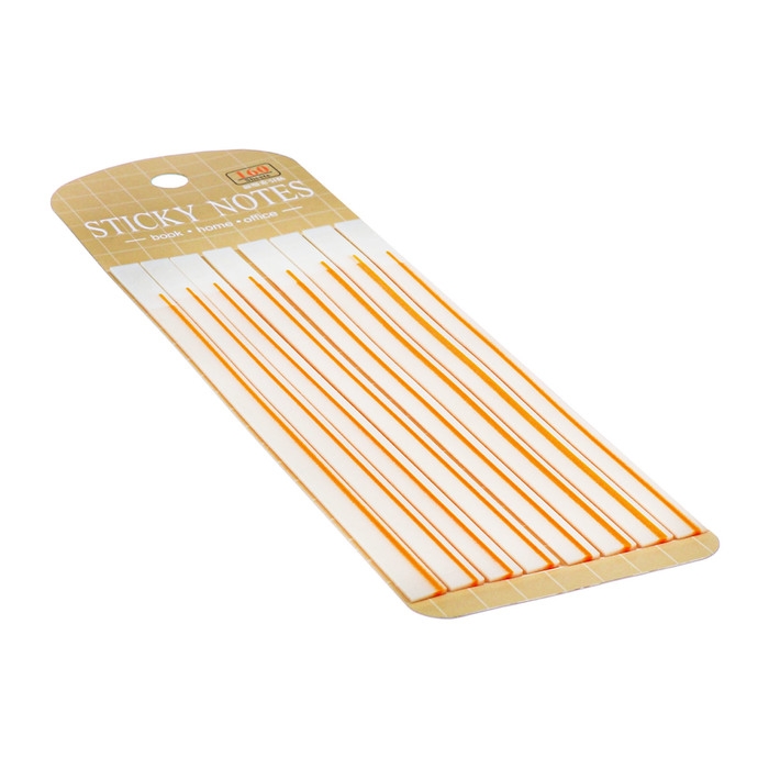 Блок-закладка с липким краем пластик 20л х 8 штук, бежевая полоска, 140мм х 6мм CALLIGRA Блок-закладка с липким краем пластик 20л х 8 штук, бежевая полоска, 140мм х 6мм CALLIGRA