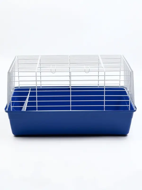 Клетка усиленная для кроликов, 60 х 36 х 32 см, синяя