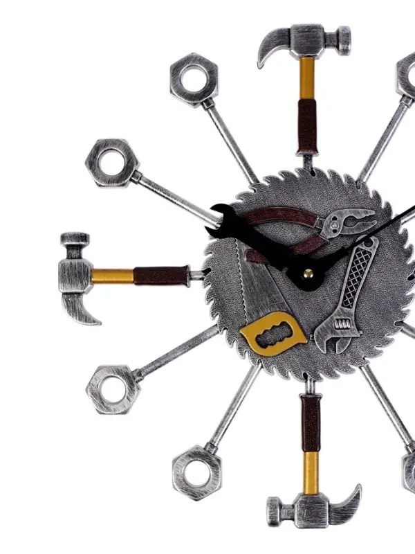 Часы настенные интерьерные &laquo;Инструменты&raquo;, бесшумные, плавный ход, d=16 см, 37&times;37 см, от батарейки 1&times;АА