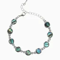 Браслет цепочка &laquo;Галиотис. Круг&raquo;, L=15 см, + удлинитель 5 см, цвет серебро, разноцветный