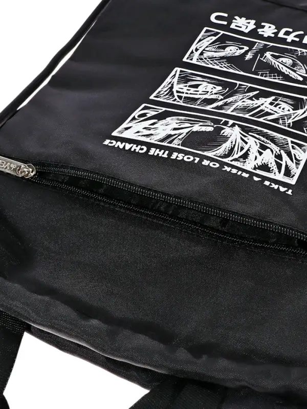 Мешок для обуви deVENTE на шнурке, с принтом, размер 46&times;1&times;33 см, чёрный
