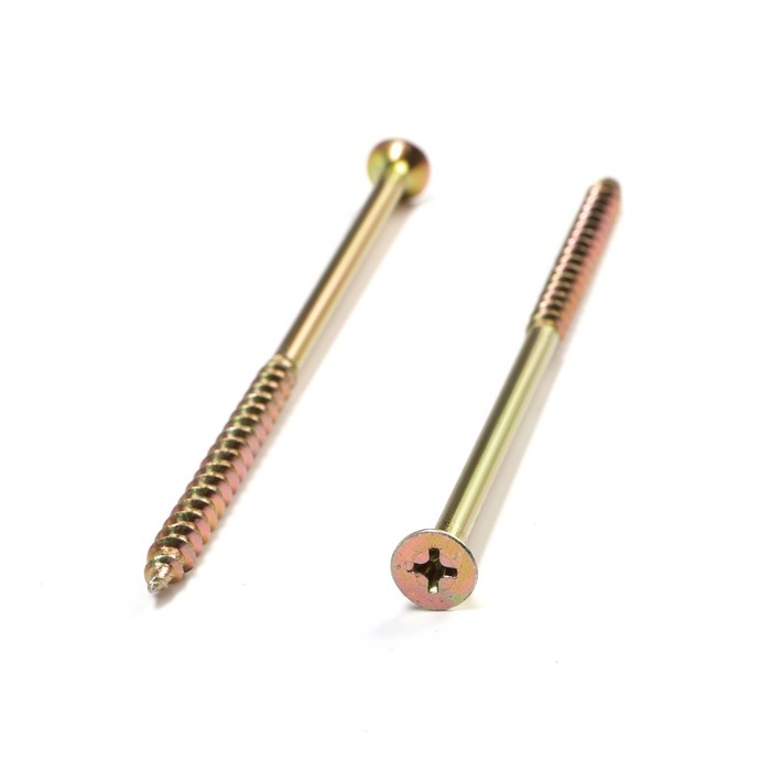 Саморез по дереву 4.8х127 мм, крупная резьба, желтый цинк, в упаковке 15 кг Саморез по дереву 4.8х127 мм, крупная резьба, желтый цинк, в упаковке 15 кг