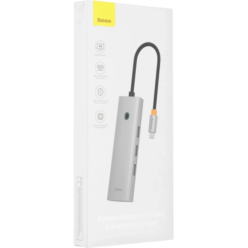 Разветвитель USB Baseus UltraJoy 6-Port Sp.Grey Type-C B00052807813-00