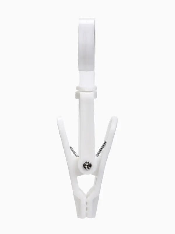 Крючок - вешалка с прищепкой, 10.5&times;3&times;3.5 см, белый