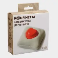 Форма для выпечки и муссовых десертов KONFINETTA &laquo;Любовь в квадрате&raquo;, силикон, 11.4&times;12&times;4.4 см, белая