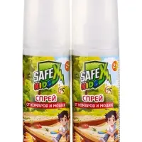 Спрей от комаров и мошек Safex KIDS, 100 мл 2 штуки