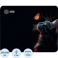 Коврик для мыши Cactus Night Cat 220x180x2мм (CS-MP-P12XS)