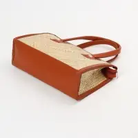 Сумка плетёная на молнии из пандана, 30&times;10&times;35 см, светло-коричневая