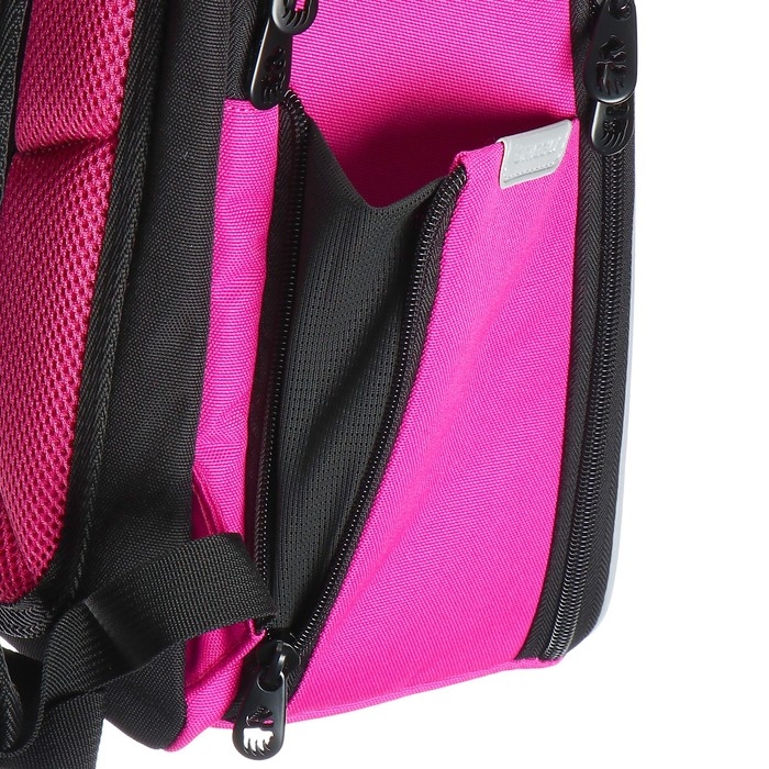 Ранец каркасный, 36 х 29 х 18 см, Grizzly, + брелок, плюшевый, фуксия Ранец каркасный, 36 х 29 х 18 см, Grizzly, + брелок, плюшевый, фуксия