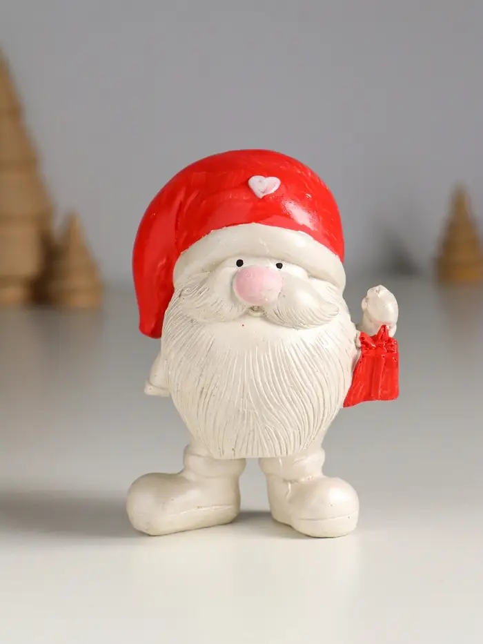 Фигура гипс "Гном с фонарем" высота 12 см, Фигура гипс "Гном с фонарем" высота 12 см,