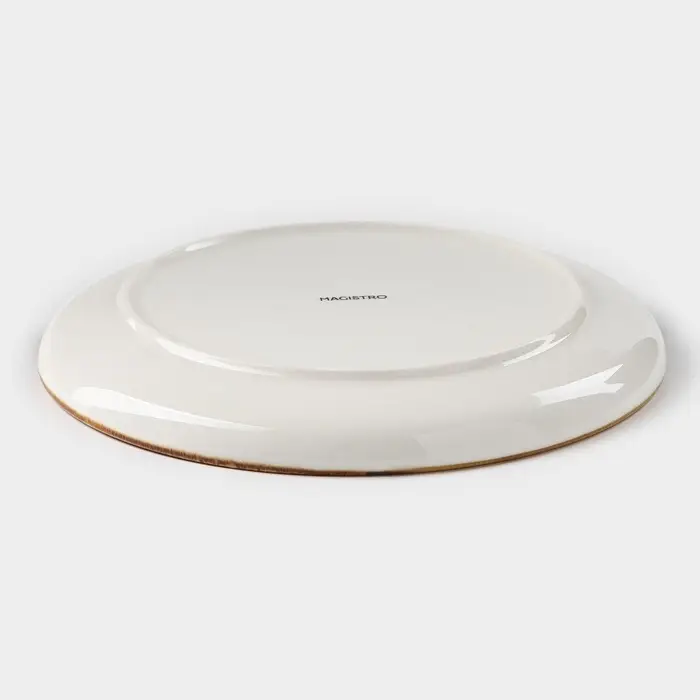 Тарелка пирожковая Magistro &laquo;Церера&raquo;, d=18 см, фарфор, белая