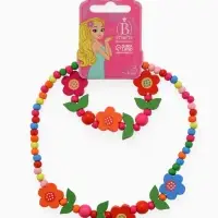 Набор детских украшений Выбражулька &laquo;Цветочное настроение&raquo;, 2 предмета: бусы, браслет d=6 см МИКС