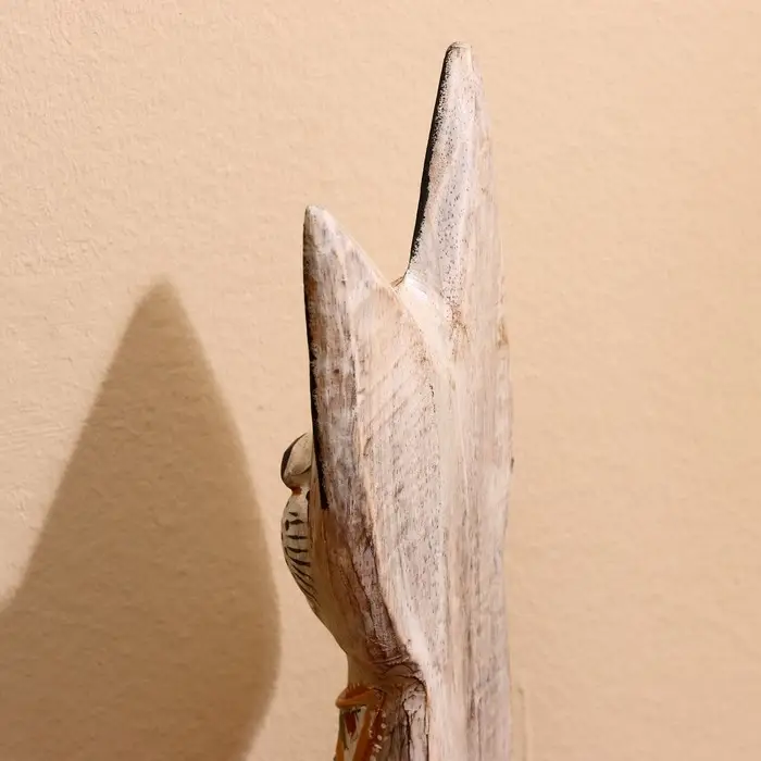 Сувенир дерево "Кошка с мозаичными вставками" серая 80х13х7 см